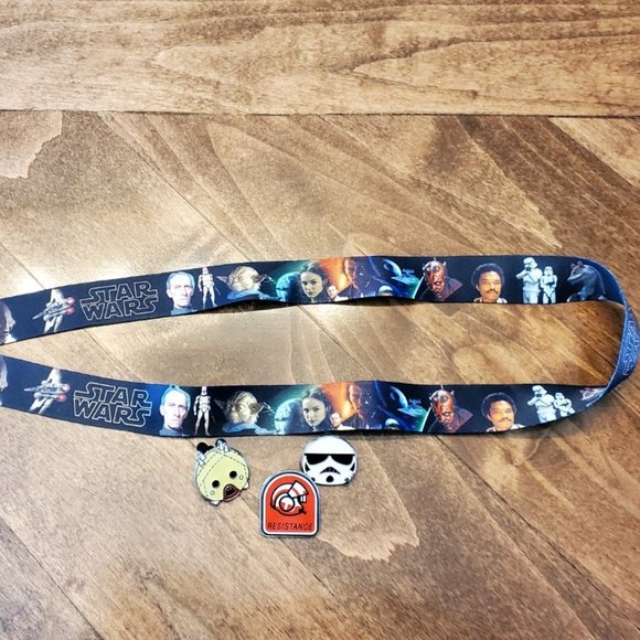 Disney Star Wars Lanyard & 3 Pin Bundle - Picture 2 of 11